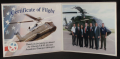 Certification of Flight, Sikorsky VH-92, with photo in beige folder