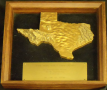 Framed, bronze, state of TX, 