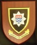London Fire Brigade, shield mounted on wood