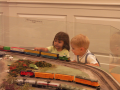 Kids looking at train (Hi- Res)