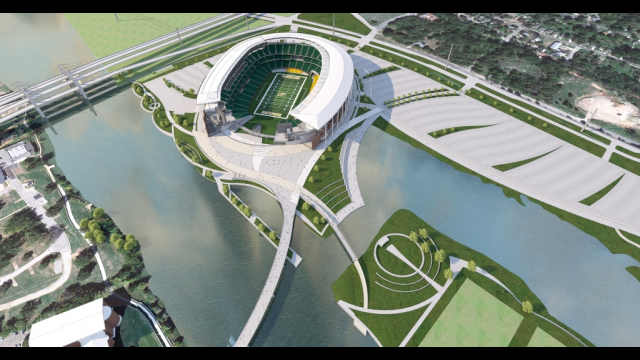 Baylor Stadium Rendering - Aerial View