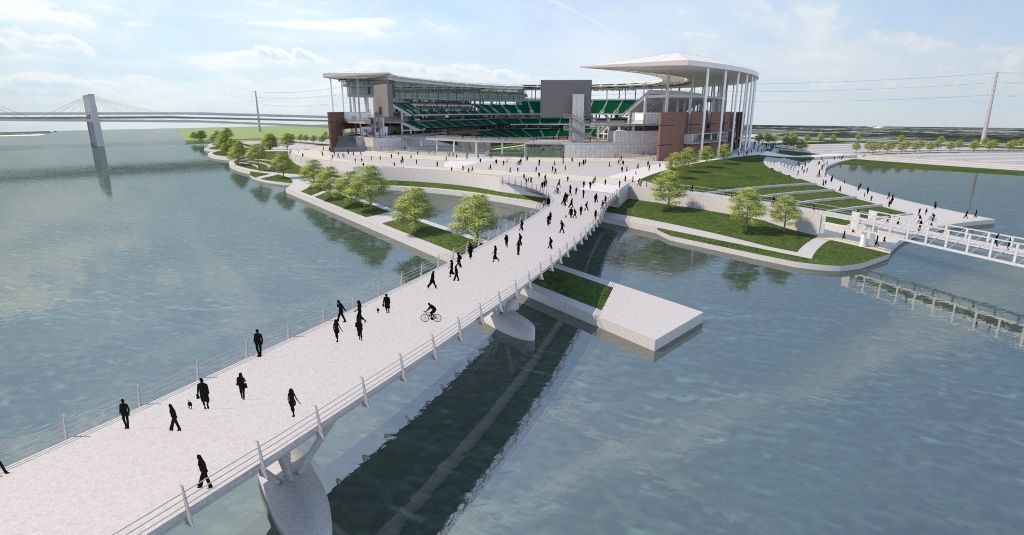 Baylor Stadium Rendering - Bridge