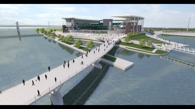Baylor Stadium Rendering - Bridge