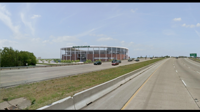 Baylor Stadium Rendering - Southbound I-35 View
