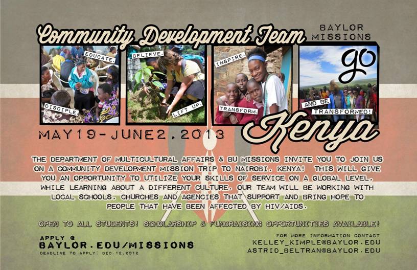 Kenya Mission Trip Flyer