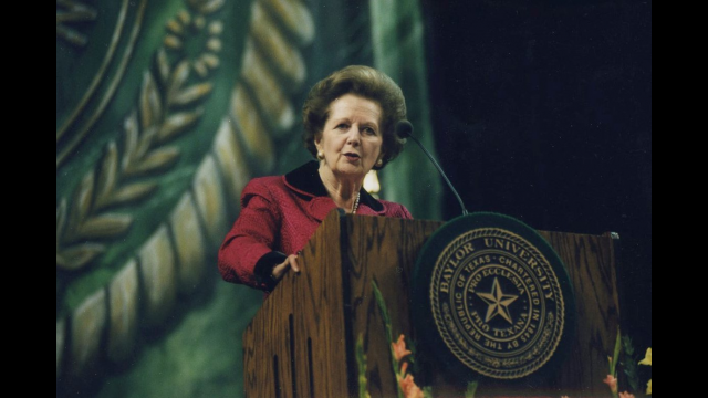 Margaret Thatcher at Baylor, Feb. 23, 1999