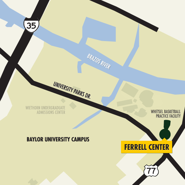 Baylor University Campus Map Ferrell Center