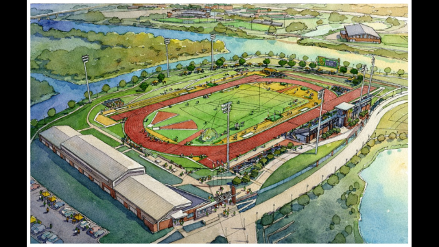 Artist's Rendering - Baylor Track and Field Stadium