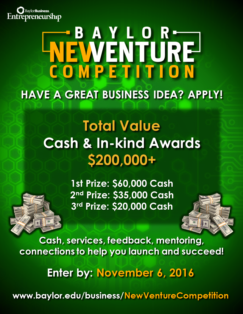 Apply to 2017 Baylor New Venture Competition