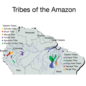 Map of Amazon basin