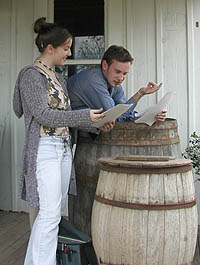 Lyndsi and Trey discuss an assignment