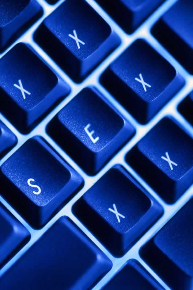 Keyboard with Sex written