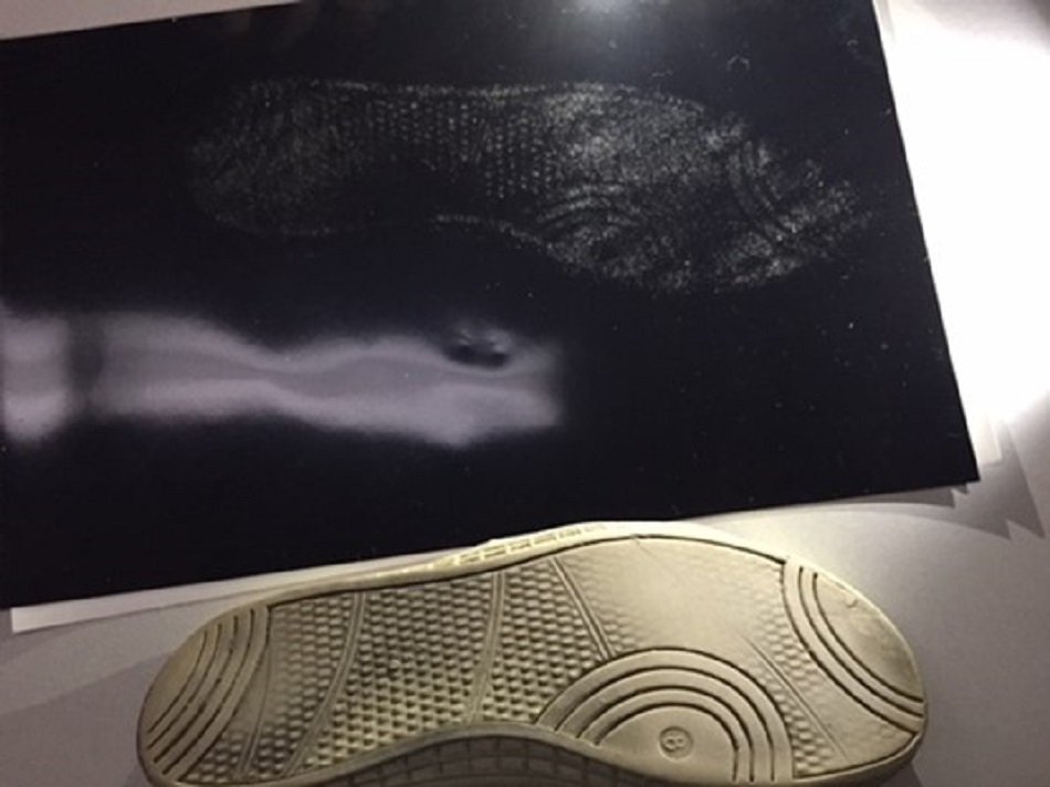 A shoe imprint is studied for consistency and matching