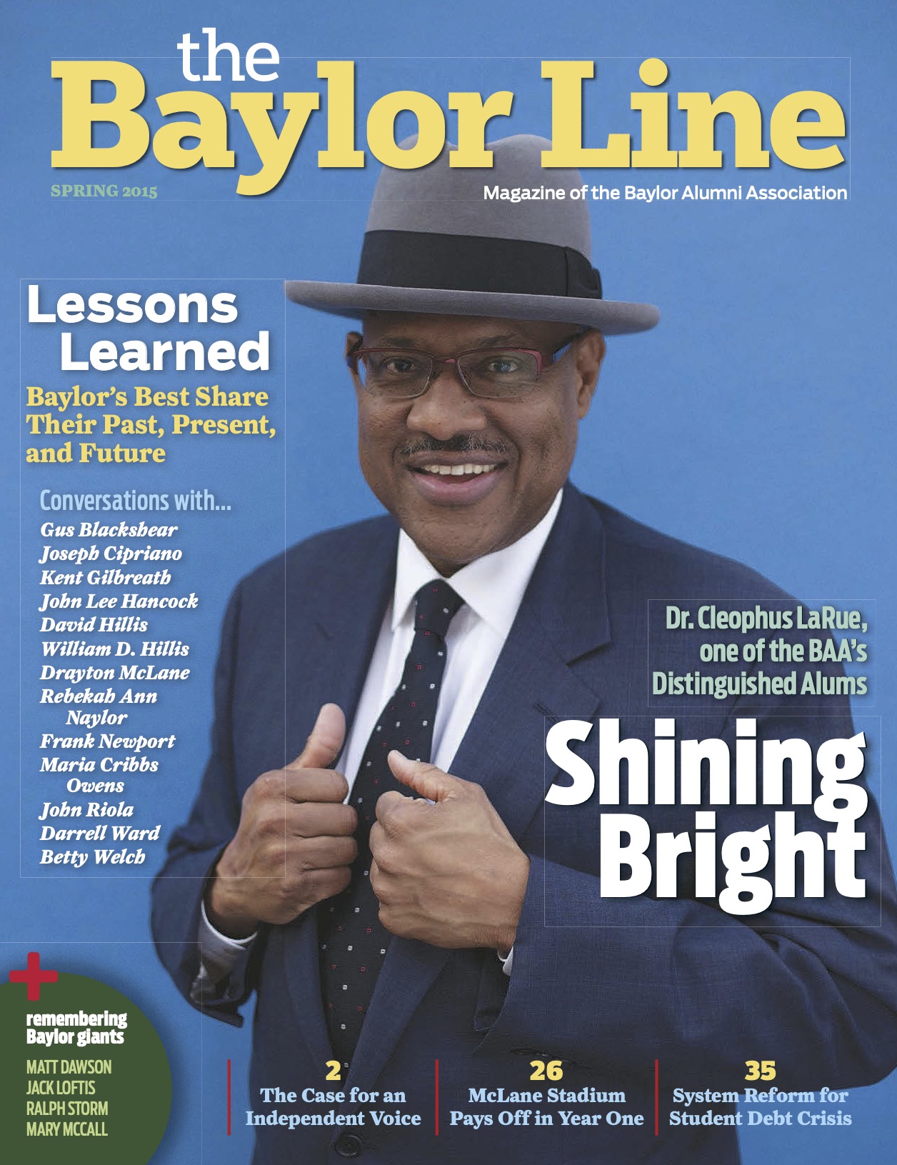 The Baylor Line Cover Spring 2015 Magazine Cover