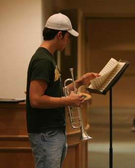 Student with Trumpet