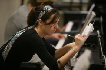 Student working