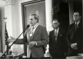 Bob Bullock receives the Baylor Founders Medal from Baylor Chancellor Herbert H. Reynolds and Senator David Sibley. 1995