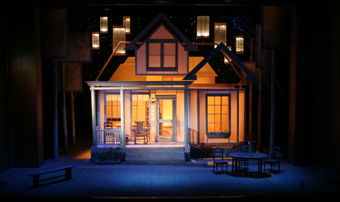 Photos of the 2008 All My Sons Set in the Jones Theatre