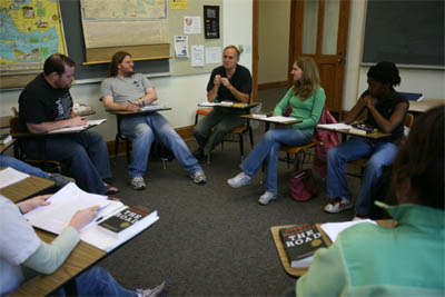 Students and Professor in Classroom