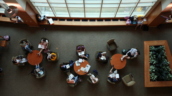 Atrium of the Baylor Sciences Building