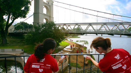 Historic Suspension Bridge over the Brazos River