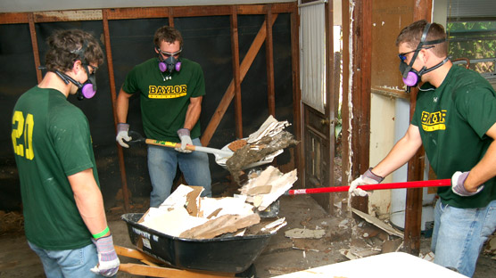 Near the Texas coast for hurricane clean up