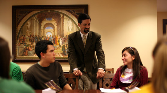 A classroom in Brooks College