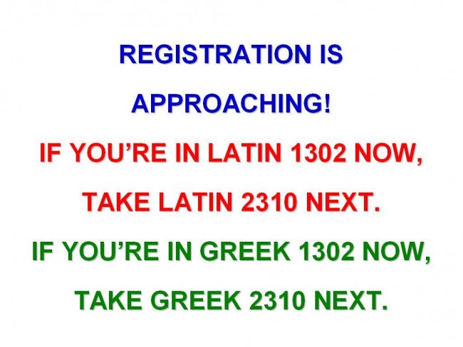 Classics - Registration