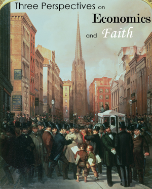 Three Perspectives on Economics and Faith|MNY87937|Credit: Wall Street, 13th October 1857 (oil on canvas) by J.H. Cafferty (1819-69) & Rosenburg, C.(fl.1852-66) � Museum of the City of New York, USA/ The Bridgeman Art Library Nationality / copyright status: American / out of copyright