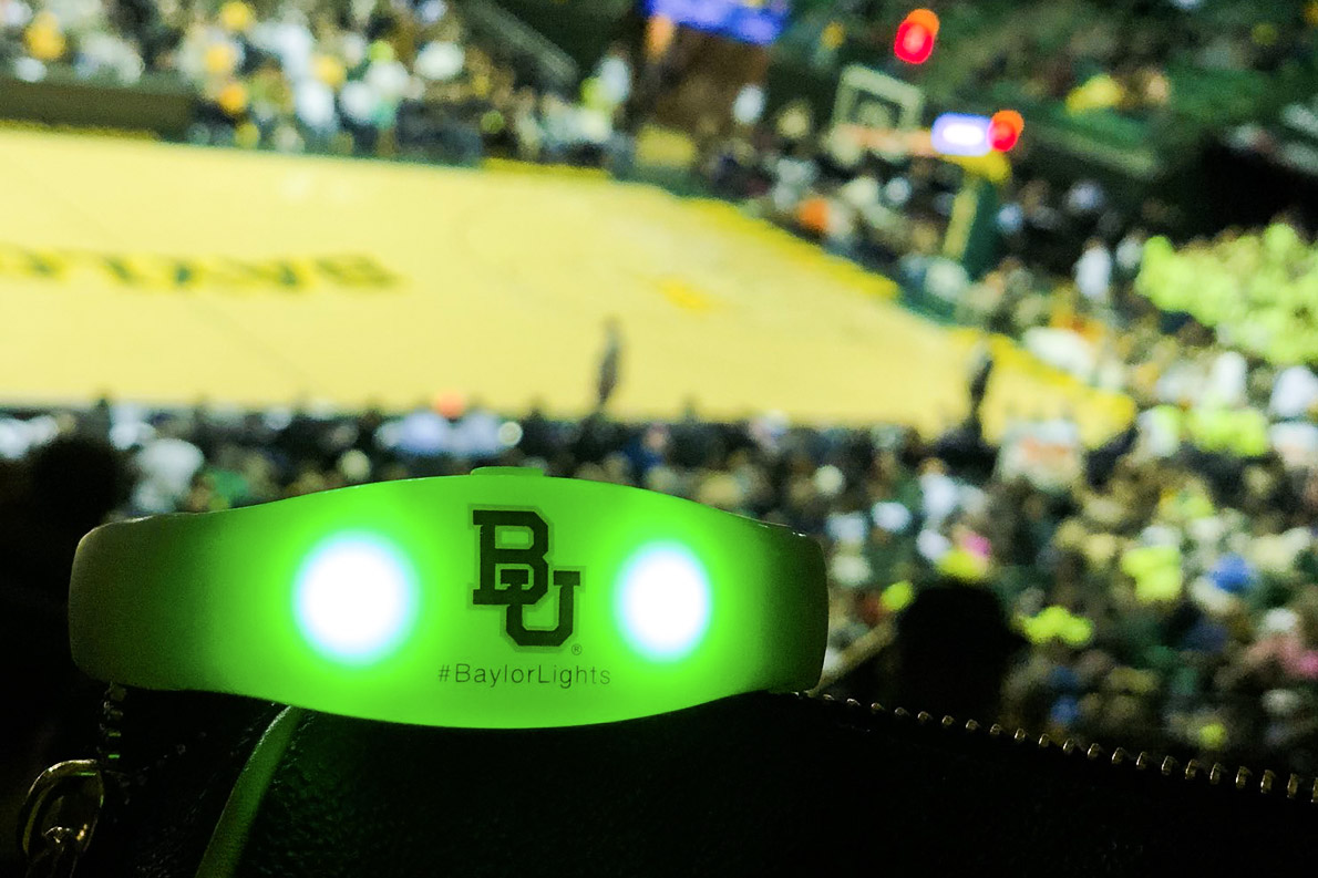 Men’s and women’s basketball venues provided opportunities to celebrate #BaylorLights.