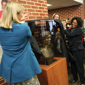 Bronze bust of Dr. Vivienne Malone-Mayes