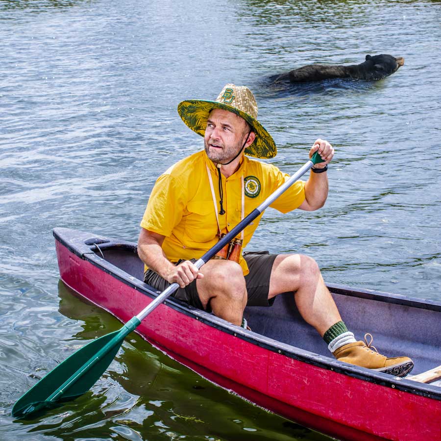 Bears in the Wild, Chet in a canoe