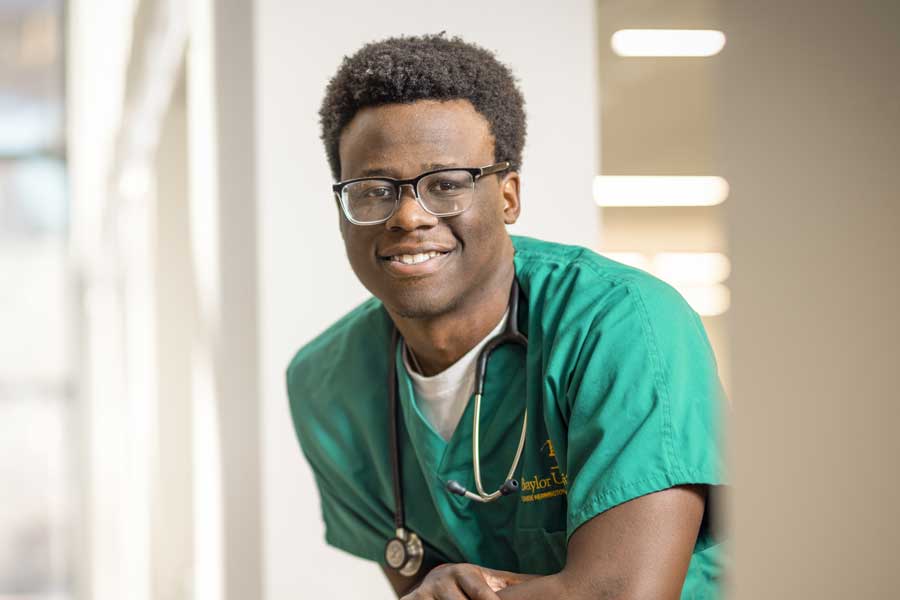 Ethan Kigozi, a level three nursing student from Houston