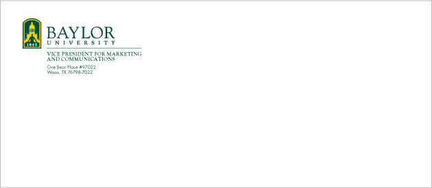 stationery graphic standards baylor university