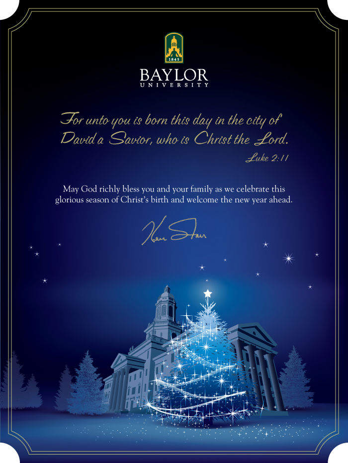 2011 Christmas Card  Office of the President  Baylor 