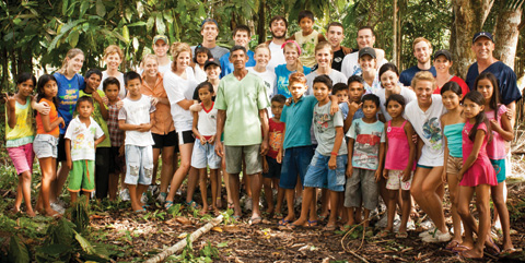 A large contingent on a mission trip