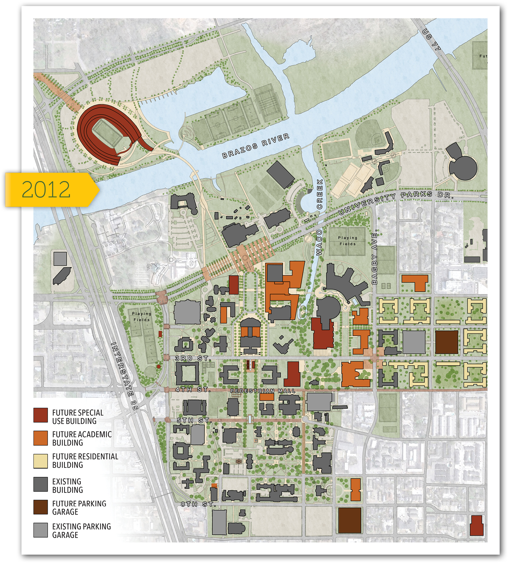 baylor university campus map Dreaming Of What S Next Baylor Magazine Fall 2013 Baylor baylor university campus map
