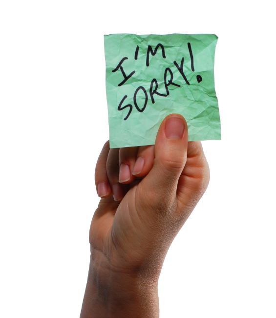 Stock Photo of post-it with I'm Sorry