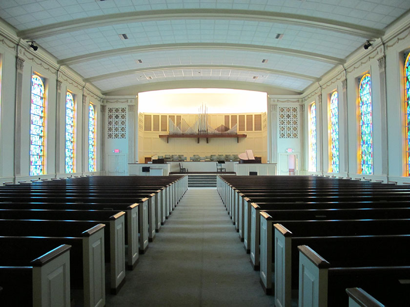 aisle photo of Miller Chapel