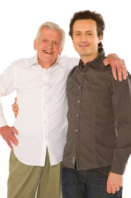 Stock photo of a father and a son