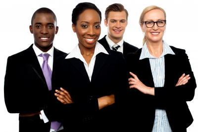 stock photo of business men and women