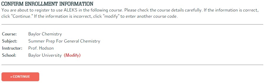 Confirm Enrollment