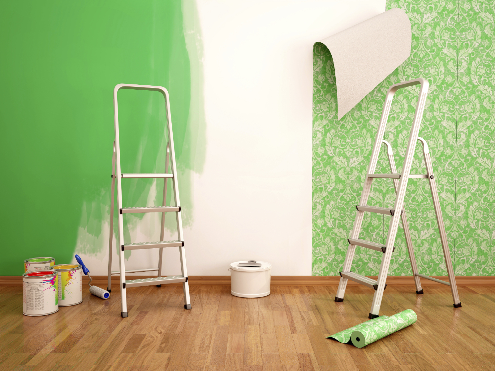 Stock photo of a room renovation