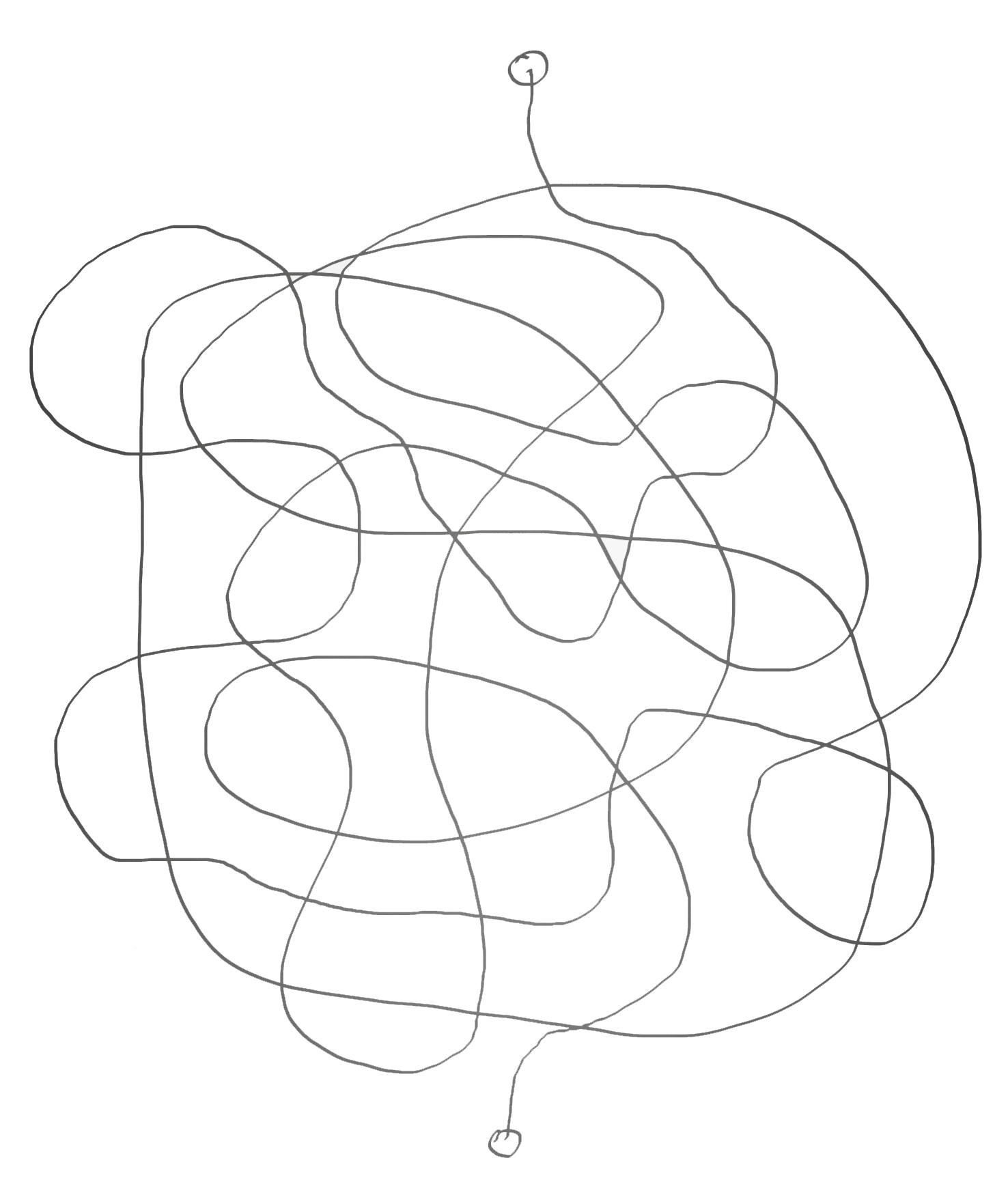rouch sketch of a maze