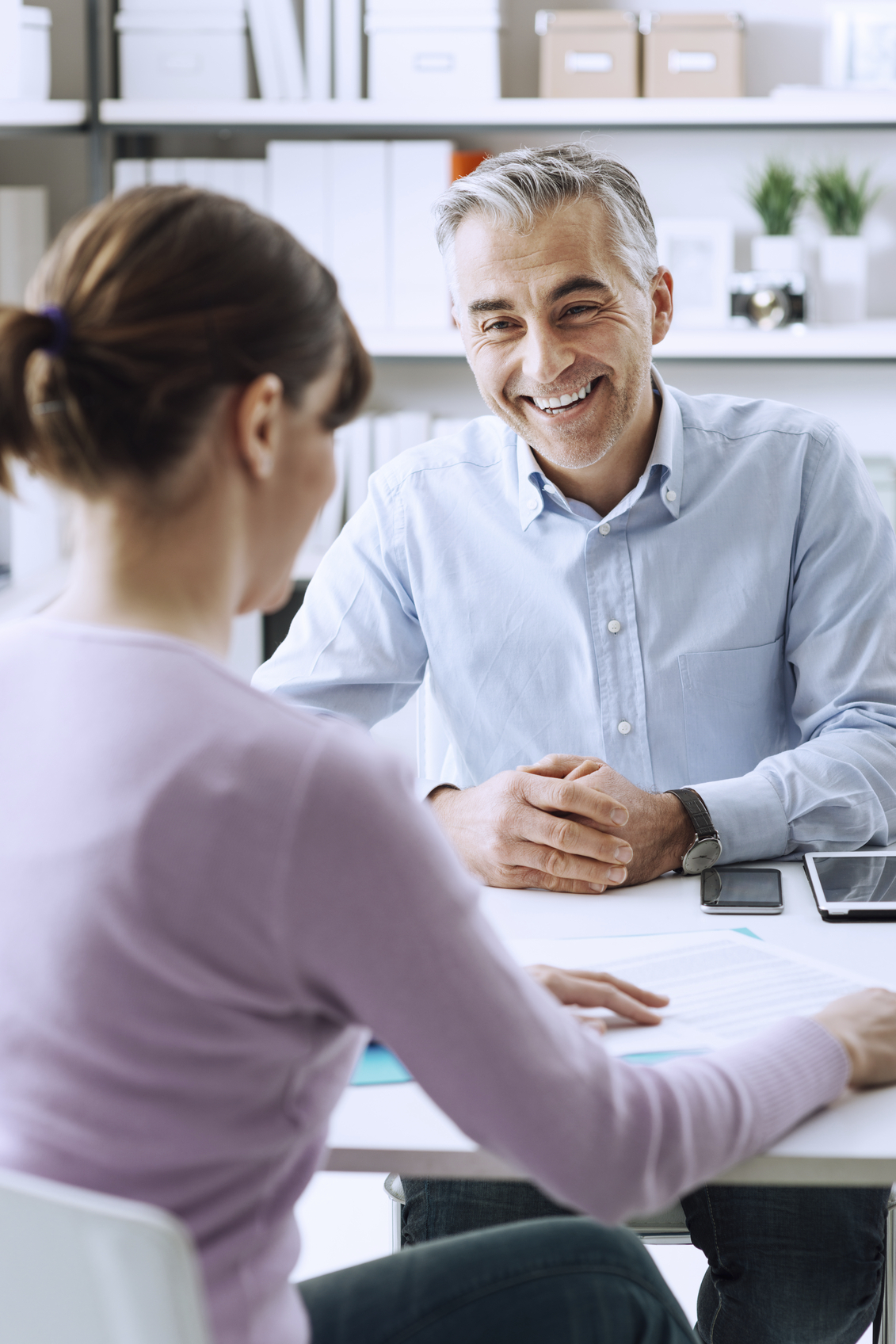 Stock Photo of a businessman laughing