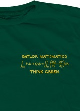 Baylor Mathematics t-shirt in green