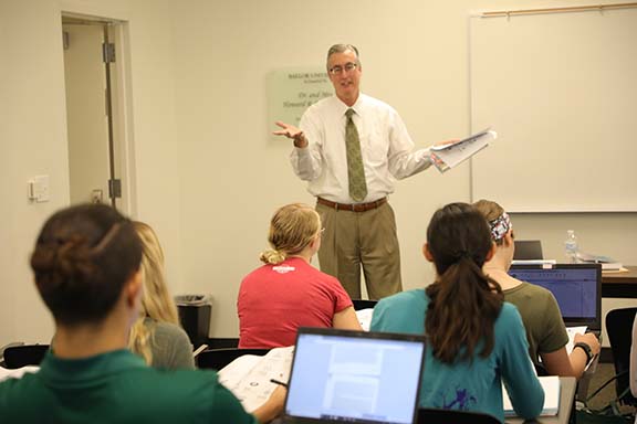 Mr. Charlie Walter, Director of the Mayborn Museum Complex, teaches courses in museum administration.
