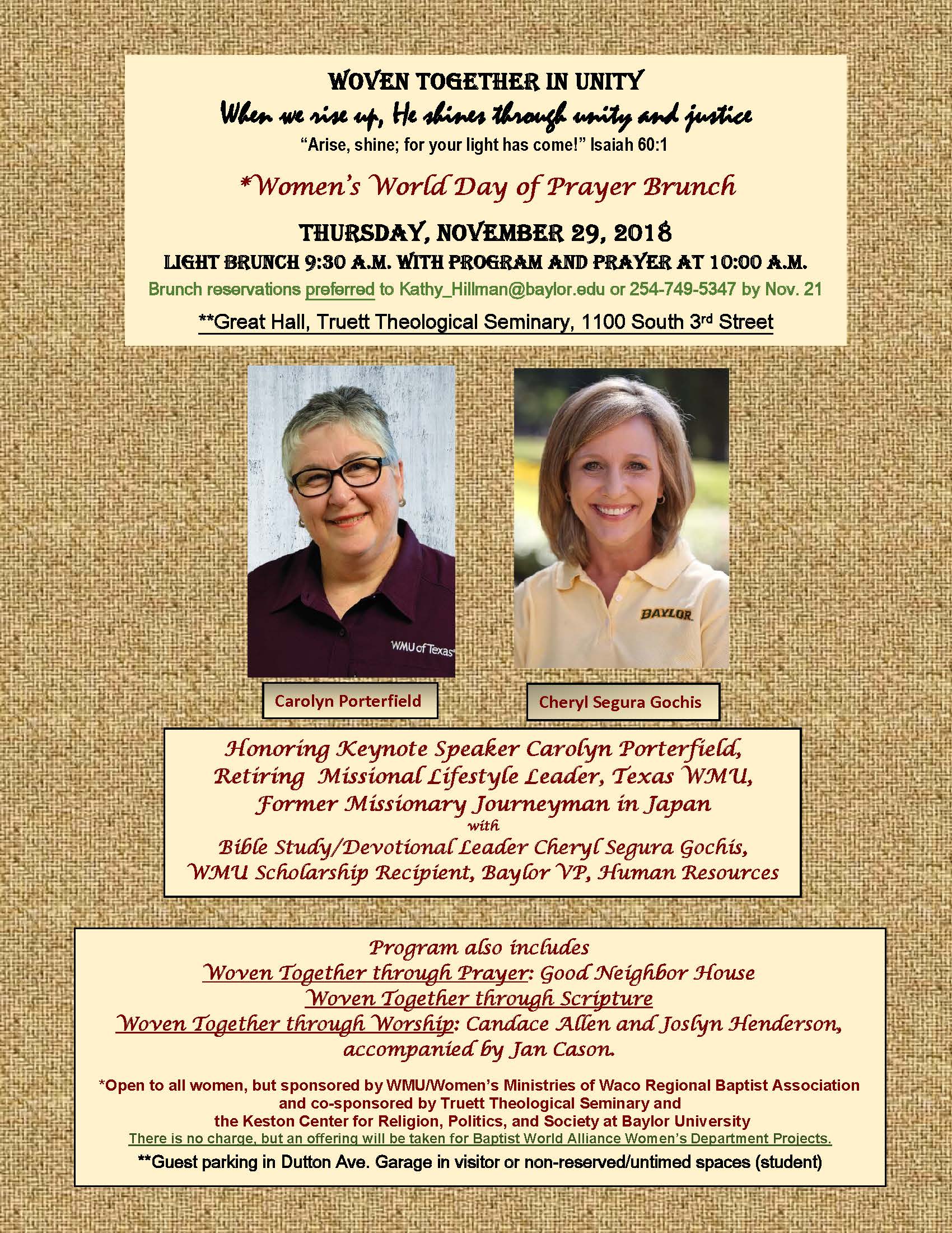 Women’s World Day of Prayer Brunch