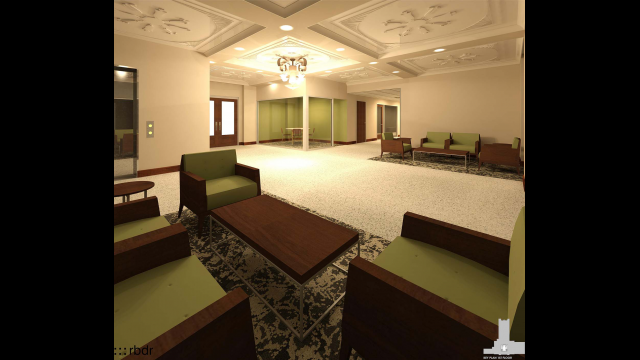 Full-Size Image: Tidwell Bible Building first floor architectural rendering