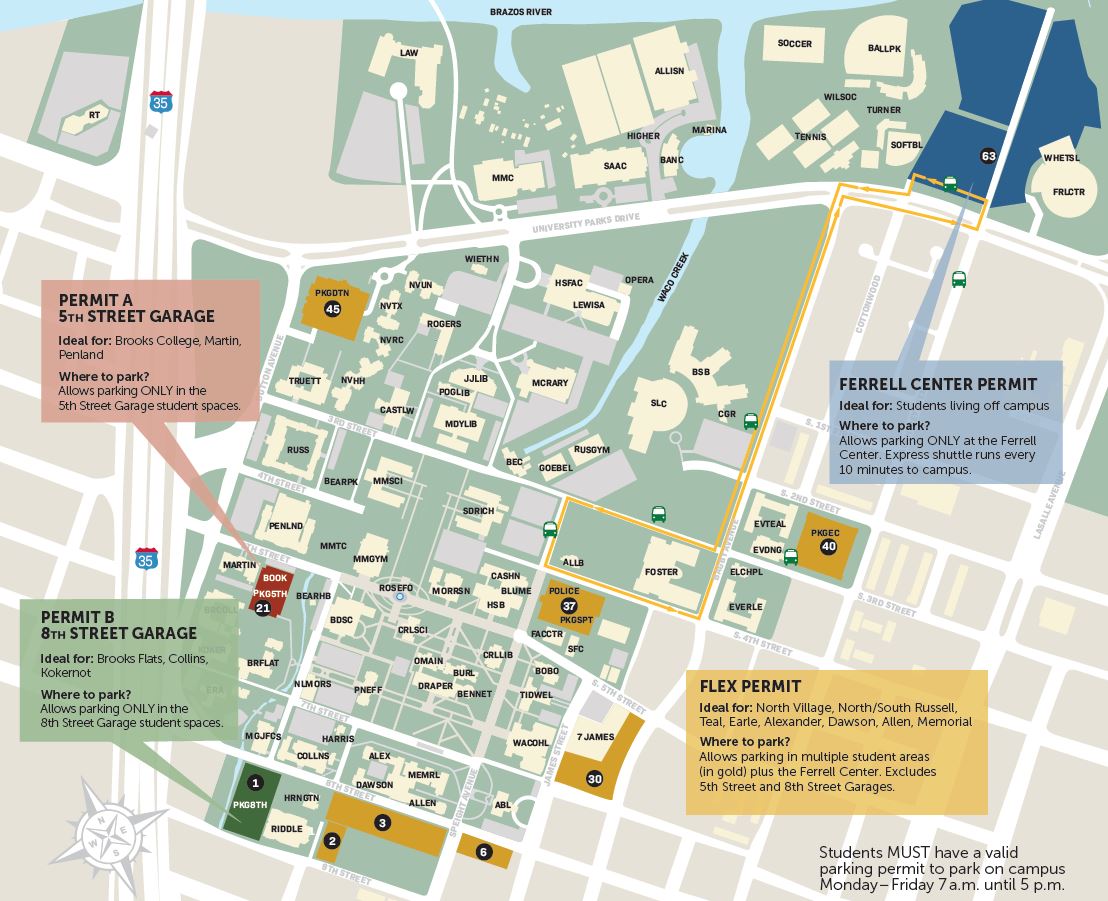 Baylor University Campus Map